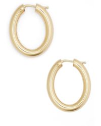 Roberto Coin - Oval Hoop Earrings - Lyst