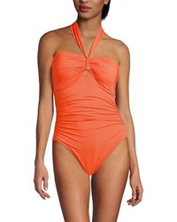 Lands' End - Slender Suit Multi-Way Bandeau High Leg One Piece Swimsuit - Lyst