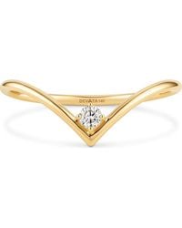 DEVATA - Chevron Round Lab Grown Diamond Ring - Lyst