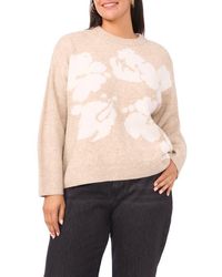 Vince Camuto - Floral Jacquard Sweater - Lyst