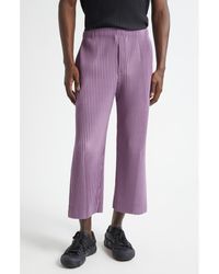 Homme Plissé Issey Miyake - Monthly Colors Pleated Crop Straight Leg Pants - Lyst