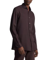 ZEGNA - Cashco Cotton & Cashmere Button-up Shirt - Lyst
