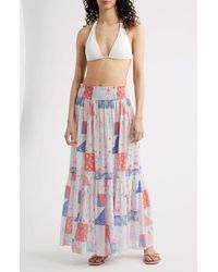 LoveShackFancy - Umber Cotton Maxi Skirt - Lyst