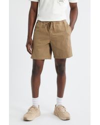 Roark - Made To Fade Stretch Cotton Drawstring Shorts - Lyst