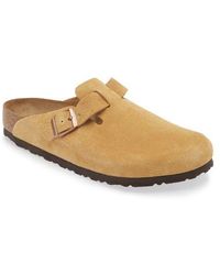 Birkenstock - 'Boston Soft' Suede Clog - Lyst