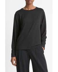 Vince - Relaxed Long Sleeve Crewneck Top - Lyst