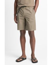 Vince - Flat Front Cotton Ripstop Belted Shorts - Lyst