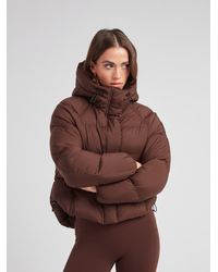 Jacket - Cloud Cropped Hooded Puffer Jacket - Lyst