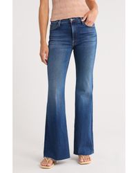 Mother - The Lil Doozy Fray Hem Flare Jeans - Lyst