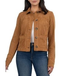 Kut From The Kloth - Maddie Faux Suede Trucker Jacket - Lyst