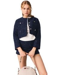 Maje - Short Jacket With Patch Pockets - Lyst