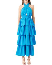 Endless Rose - Tiered Halter Maxi Dress - Lyst