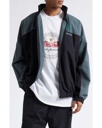Martine Rose - Paneled Nylon Track Jacket With Graphic T-Shirt Lining - Lyst