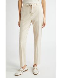 Eleventy - Drawstring Waist Straight Leg Trousers - Lyst