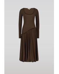 Saemdi - Asymmetric Hip Dress With Scoop Neck - Lyst