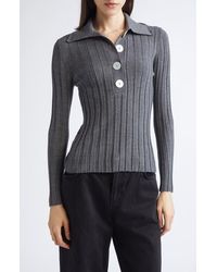 Nackiyé - Sugarman Rib Wool Polo Sweater - Lyst