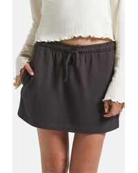 Brixton - Carefree Organic Cotton Drawstring Miniskirt - Lyst
