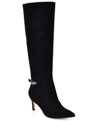Nine West - Salla Suede Stiletto Heel Tall Boots - Lyst