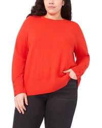 Halogen® - Button Cuff Cotton Blend Sweater - Lyst
