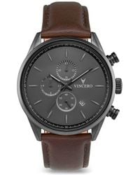 Vincero - The Chrono S2 Chronograph Leather Strap Watch, 43Mm - Lyst