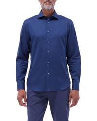 Bugatchi - Axel Shaped Fit Jacquard Button-Up Shirt - Lyst