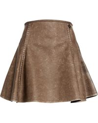 DIESEL - Erina Flared Faux Leather Miniskirt - Lyst