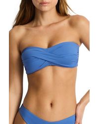 Sea Level - Essentials Edit Twist Front Bikini Top - Lyst