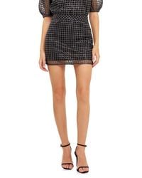 Endless Rose - Sequin Grid Mesh Miniskirt - Lyst