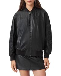 AllSaints - Williams F1 Racing X Belle Leather Bomber Jacket - Lyst