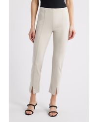 Apny - Split Hem Pull-On Crop Slim Pants - Lyst