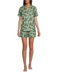 Lands' End - Linen 2 Piece Pajama Set - Lyst