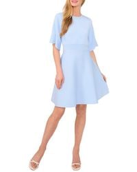 Ted Baker - Flutter Sleeve Fit & Flare Sweater Dress - Lyst