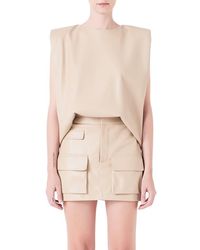 Grey Lab - Padded Shoulder Blouson Top - Lyst