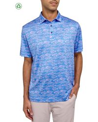 Con.struct - Regular Fit Regular Fit Fish Print Recycled Performance Golf Polo - Lyst