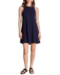English Factory - Pleated A-Line Knit Minidress - Lyst
