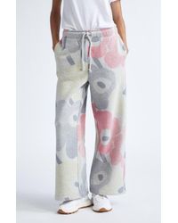 Marimekko - Kikapo Unikko Floral Wide Leg French Terry Sweatpants - Lyst