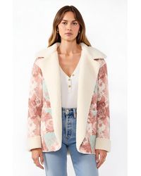 Modenaire - Plush Trim Oversized Hood Fleece Jacket - Lyst