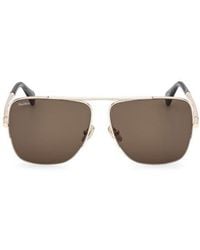 Max Mara - 59Mm Pilot Sunglasses - Lyst