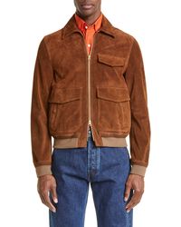 Drake's - A2 Suede Bomber Jacket - Lyst