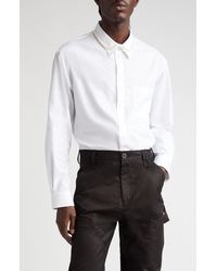 Simone Rocha - Classic Fit Button-up Shirt With Faux Pearl Collar - Lyst