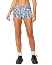 Edikted - Gingham Smocked Microshorts - Lyst