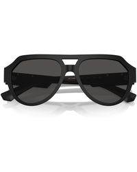 Dolce & Gabbana - 56mm Square Aviator Sunglasses - Lyst