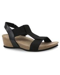 Munro - Georgette T-Strap Wedge Sandal - Lyst