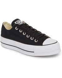 platform all black converse