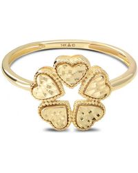 DEVATA - Clover Heart Ring - Lyst