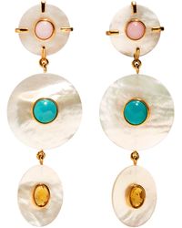 Lizzie Fortunato - Tropic Mother-of-pearl Disc Drop Earrings - Lyst