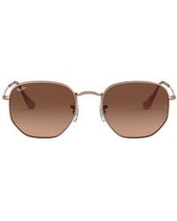 Ray-Ban - 54Mm Gradient Hexagonal Sunglasses - Lyst
