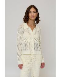 Central Park West - Evie Open Stitch Polo - Lyst