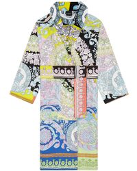 versace silk robe women's
