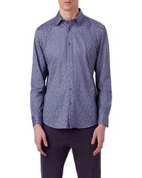 Bugatchi - James Ooohcotton® Abstract Print Button-up Shirt - Lyst